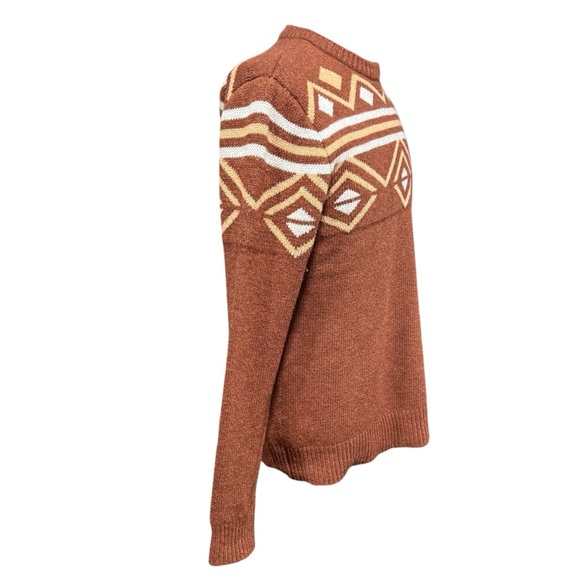 Passenger Thick Geometric Wool Blend Sweater Mens Size M Jumper Outdoor Retro - Picture 4 of 9